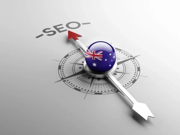Compass with Australian flag pointing to SEO — choosing an SEO company in Australia